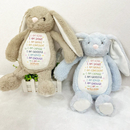 I Am Kind I Am Smart - Personalized Soft Toy Bunny