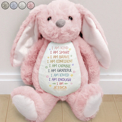 I Am Kind I Am Smart - Personalized Soft Toy Bunny