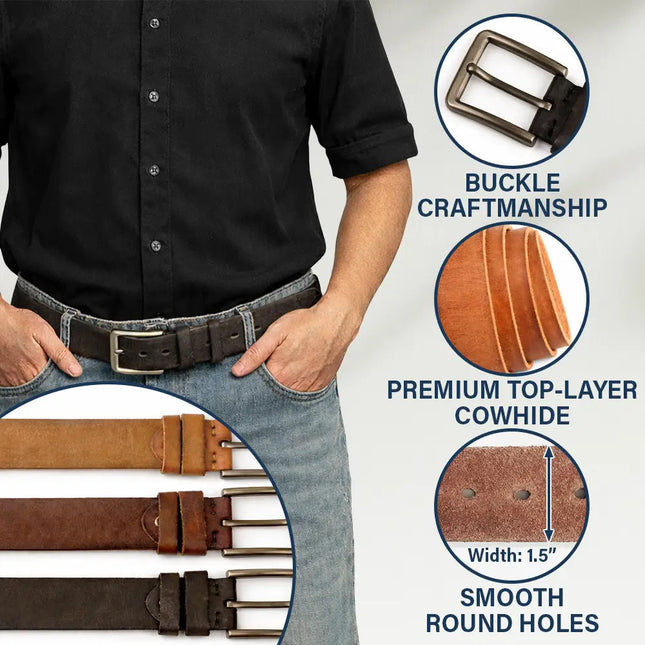 Naughty Hand I Love Every Bone In Your Body Spicy Couple - Personalized Cowhide Leather Belt