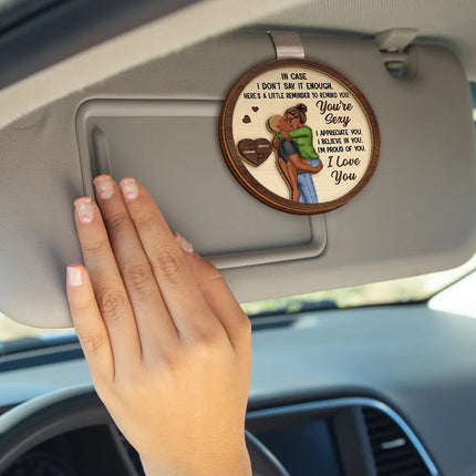 In Case I Don't Say It Enough Couples - Personalized Custom Shaped Car Visor Clip