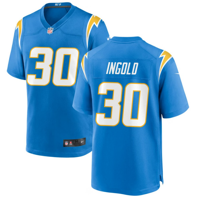 Alec Ingold Los Angeles Chargers 2026 Game Jersey - Powder Blue