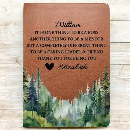 It Takes A Village Thanks You For Being A Part Of Us - Personalized Leather Journal