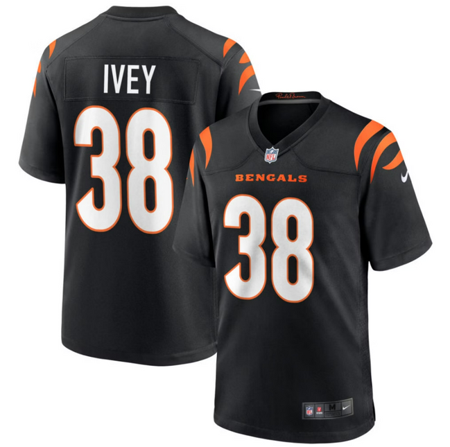 DJ Ivey Cincinnati Bengals 2026 Game Jersey - Black
