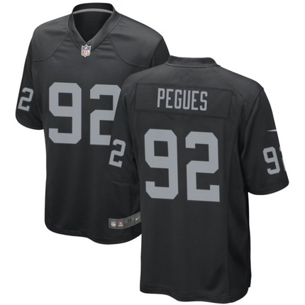 JJ Pegues Las Vegas Raiders 2026 Game Jersey - Black