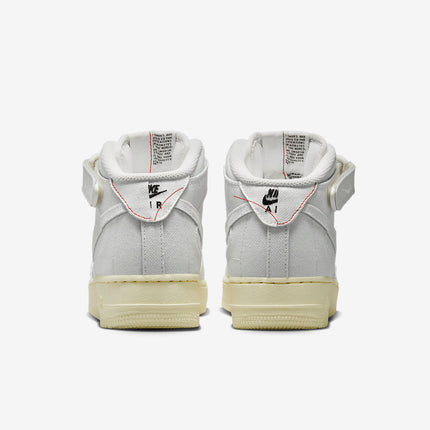 Men's Nike Air Force 1 Mid White Canvas Shoes