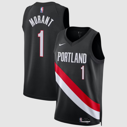 Ja Morant Portland Trail Blazers 2026 Swingman Jersey - Icon Edition - Black