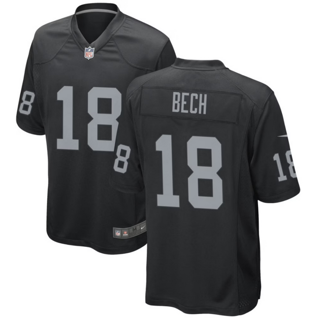 Jack Bech Las Vegas Raiders 2026 Game Jersey - Black