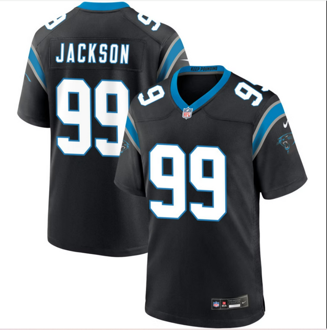 Cam Jackson Carolina Panthers 2026 Game Jersey - Black
