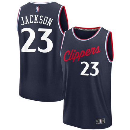 Isaiah Jackson LA Clippers 2026 Fast Break Icon Edition Jersey - Navy
