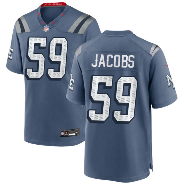 Khalil Jacobs New England Patriots 2026 Rivalries Collection Game Jersey - Blue