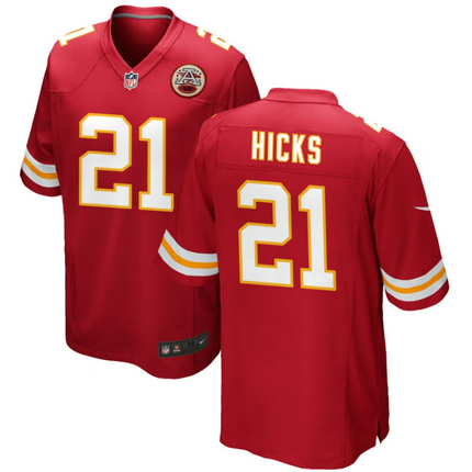 Jaden Hicks Kansas City Chiefs 2026 Game Jersey - Red