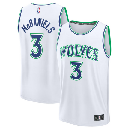 Jaden McDaniels Minnesota Timberwolves 2026 Fast Break Association Edition Jersey - White