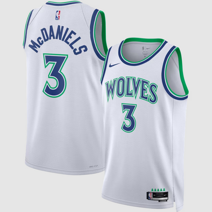 Jaden McDaniels Minnesota Timberwolves 2026 Swingman Association Edition Jersey - White