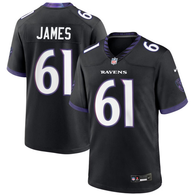 Andre James Baltimore Ravens 2026 Alternate Game Jersey - Black
