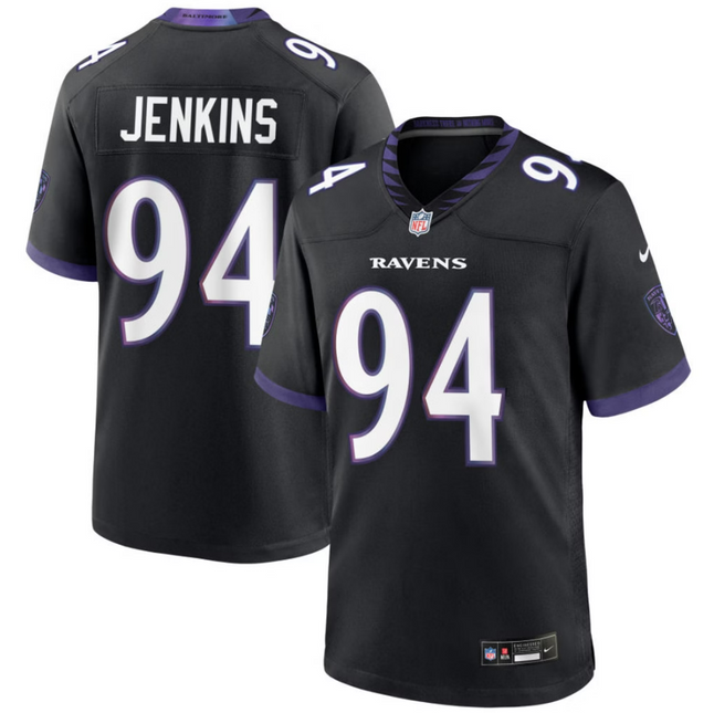 John Jenkins Baltimore Ravens 2026 Alternate Game Jersey - Black