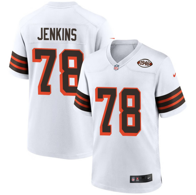 Teven Jenkins Cleveland Browns 1946 Collection Alternate Jersey - White