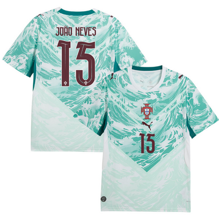 Joao Neves Portugal National Team 2026 Away Jersey - White