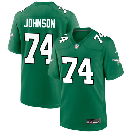 Fred Johnson Philadelphia Eagles 2026 Alternate Game Jersey - Kelly Green