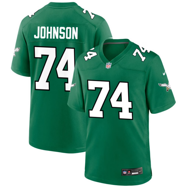 Fred Johnson Philadelphia Eagles 2026 Alternate Game Jersey - Kelly Green