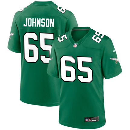 Lane Johnson Philadelphia Eagles 2026 Alternate Game Jersey - Kelly Green