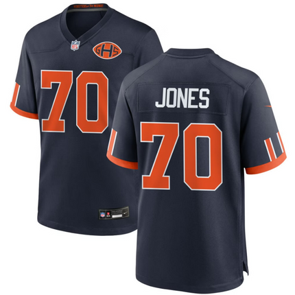 Braxton Jones Chicago Bears 2026 Rivalries Collection Game Jersey - Navy