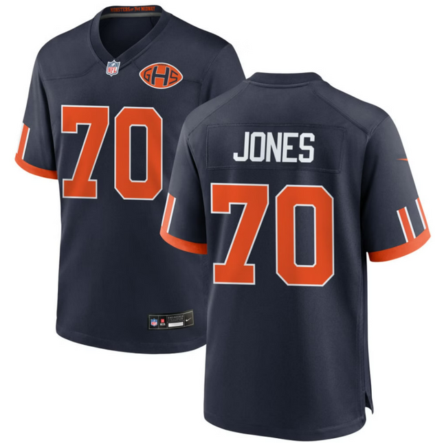Braxton Jones Chicago Bears 2026 Rivalries Collection Game Jersey - Navy