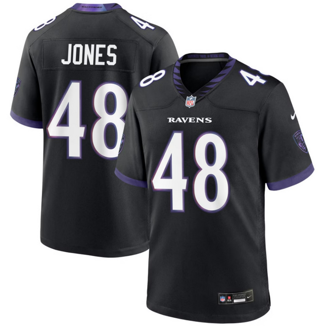 Carl Jones Baltimore Ravens 2026 Alternate Game Jersey - Black