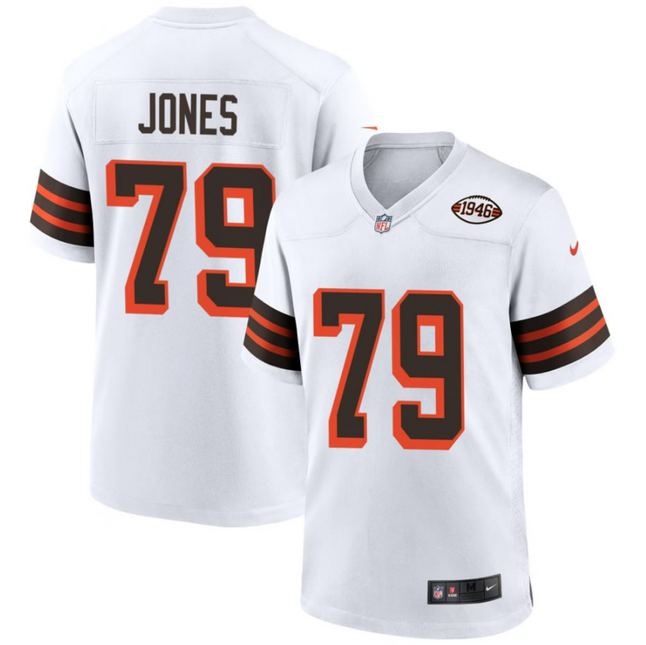 Dawand Jones Cleveland Browns 1946 Collection Alternate Jersey - White