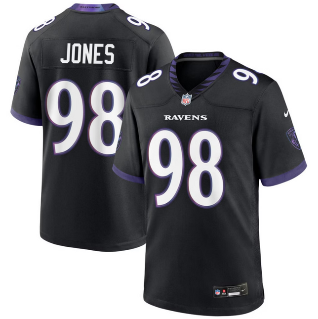 Travis Jones Baltimore Ravens 2026 Alternate Game Jersey - Black