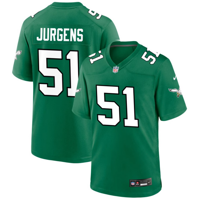 Cam Jurgens Philadelphia Eagles 2026 Alternate Game Jersey - Kelly Green