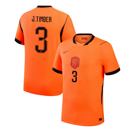 Jurrien Timber Netherlands National Team 2026 Home Stadium Jersey - Orange
