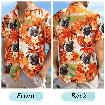 Custom Photo Beach Summer Tropical Fun Face Vacation Vibe - Personalized Hawaiian Shirt