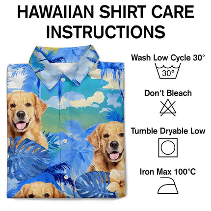Custom Photo Beach Summer Tropical Fun Face Vacation Vibe - Personalized Hawaiian Shirt