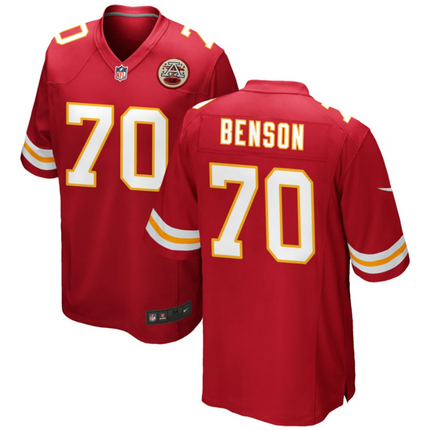 Kahlil Benson Kansas City Chiefs 2026 Game Jersey - Red