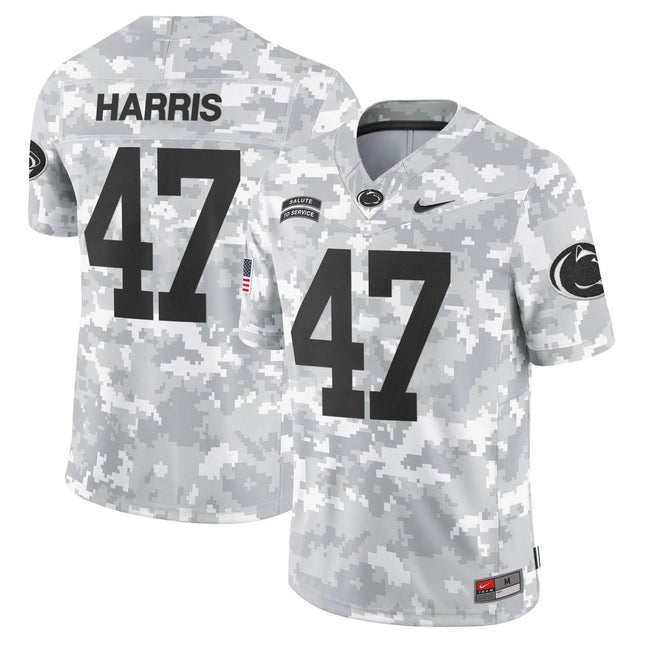 Kamala Harris Penn State Nittany Lions 2026 Salute to Service Vapor Limited Custom Jersey – Arctic Camo