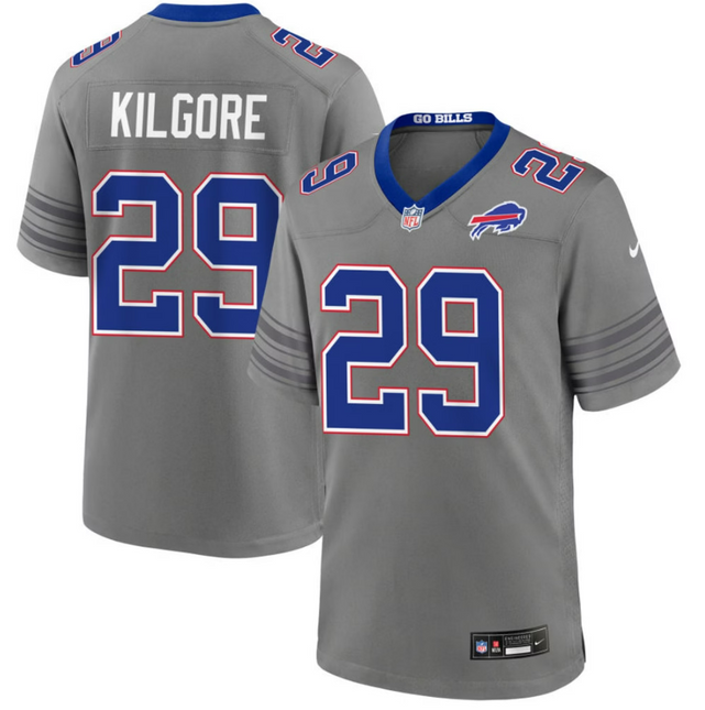 Jalon Kilgore Buffalo Bills 2026 City Game Jersey - Gray Nickel