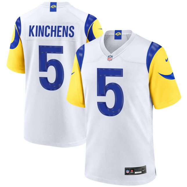 Kamren Kinchens Los Angeles Rams 2026 Game Jersey - White