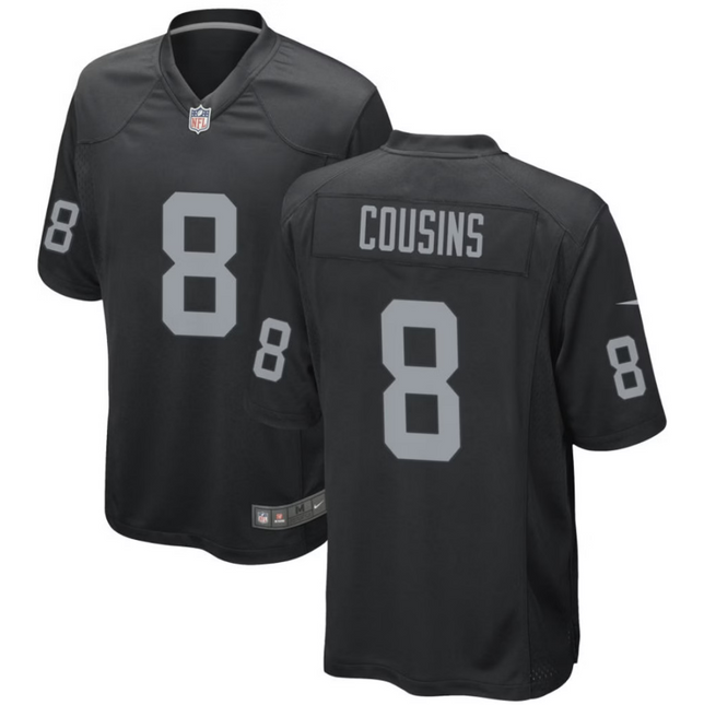 Kirk Cousins Las Vegas Raiders 2026 Game Jersey - Black