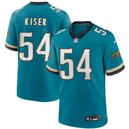 Jack Kiser Jacksonville Jaguars 2026 Throwback Game Jersey - Teal Prowler