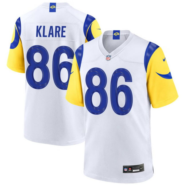 Max Klare Los Angeles Rams 2026 Game Jersey - White