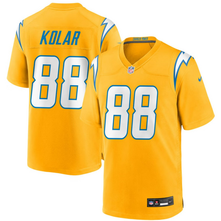 Charlie Kolar Los Angeles Chargers 2026 Alternate Charger Power Game Jersey - Gold