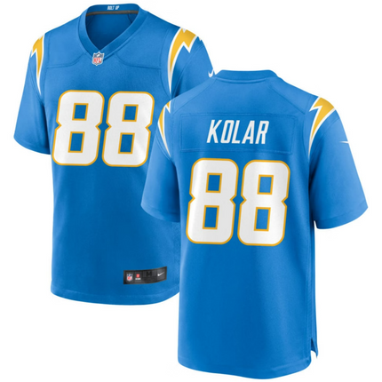 Charlie Kolar Los Angeles Chargers 2026 Game Jersey - Powder Blue