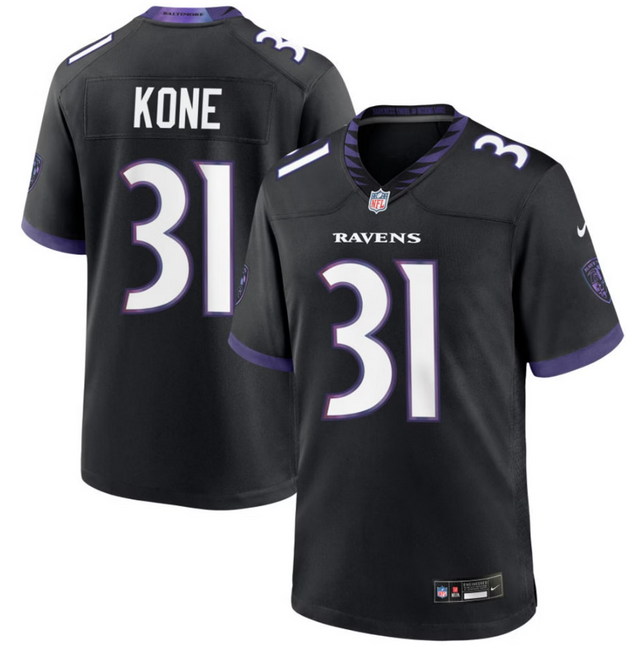 Bilhal Kone Baltimore Ravens 2026 Alternate Game Jersey - Black
