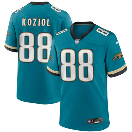 Tanner Koziol Jacksonville Jaguars 2026 Throwback Game Jersey - Teal Prowler