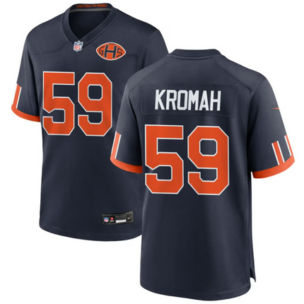 Jamree Kromah Chicago Bears 2026 Rivalries Collection Game Jersey - Navy