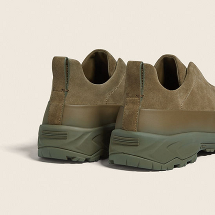 Men's Zegna Triple Stitch™ Monte Khaki Suede Sneakers