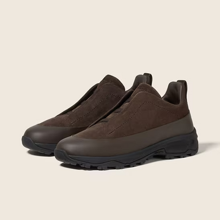 Men's Zegna Triple Stitch™ Monte Dark Brown Sneakers
