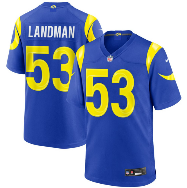 Nate Landman Los Angeles Rams 2026 Game Jersey - Royal