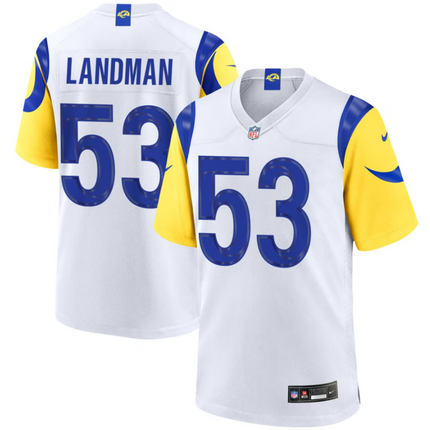 Nate Landman Los Angeles Rams 2026 Game Jersey - White