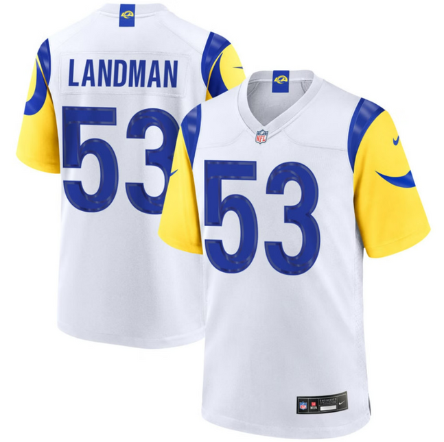Nate Landman Los Angeles Rams 2026 Game Jersey - White